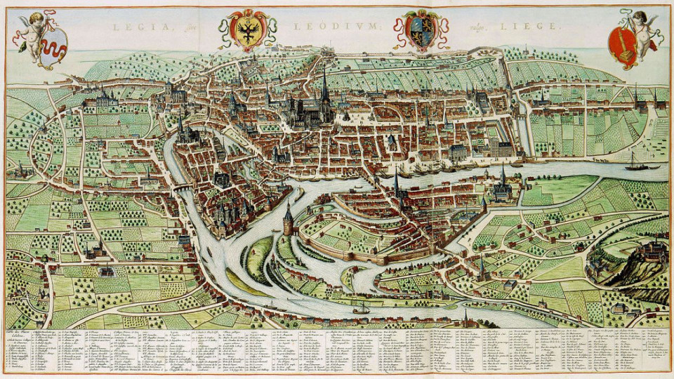Liège, gravure de 1623