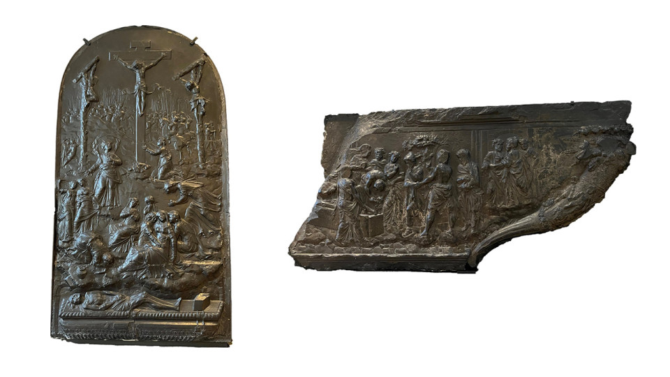 Monument funéraire présentant une Crucifixion et un gisant et la Mise au Tombeau - Musée Curtius - Musée de Liège